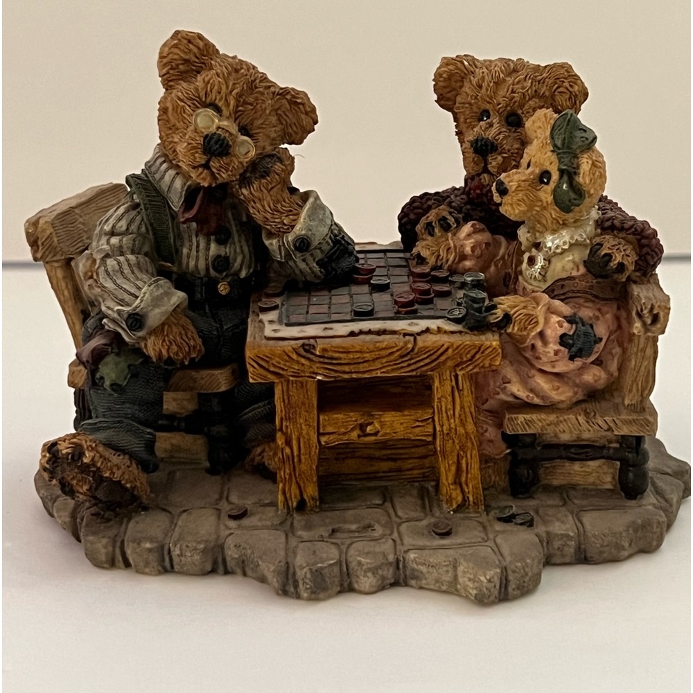 Boyd’s Bearstone Figurine. Grenville with Mathew and Bailey…Saturday Afternoon”